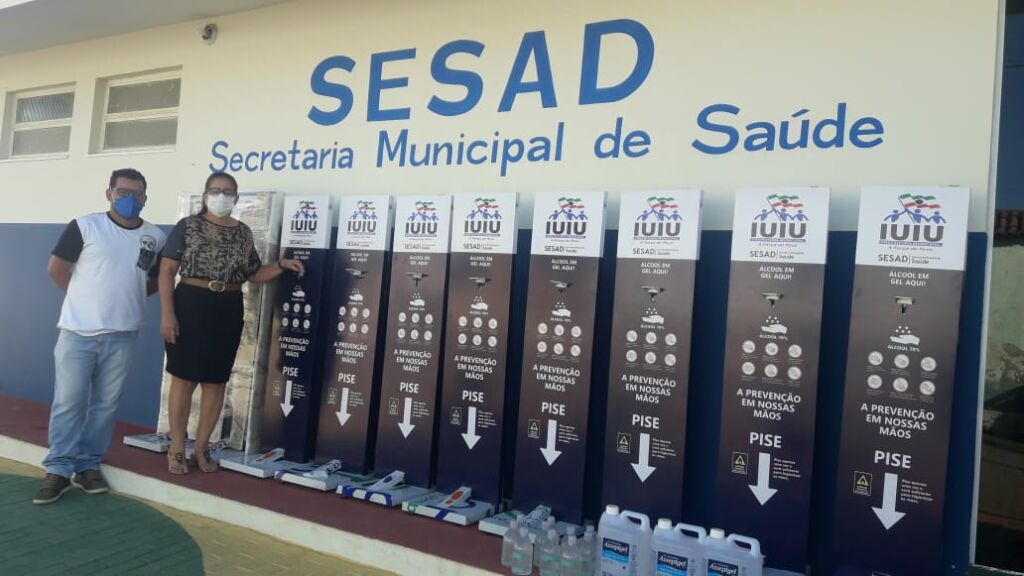 111759202015061 Prefeitura do Iuiu adquire dispensers de álcool em gel para instalação em locais públicos