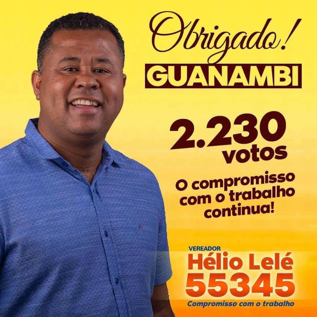 WhatsApp Image 2020 11 18 at 12.47.19 Vereador Hélio Lelé conquista terceiro mandato e reafirma compromisso com o trabalho