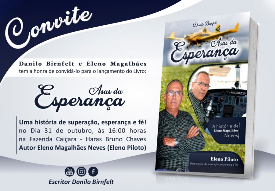 IMG 20201027 WA0060 Ocorrerá em Guanambi, o lançamento do livro "Asas da Esperança" de Eleno Piloto