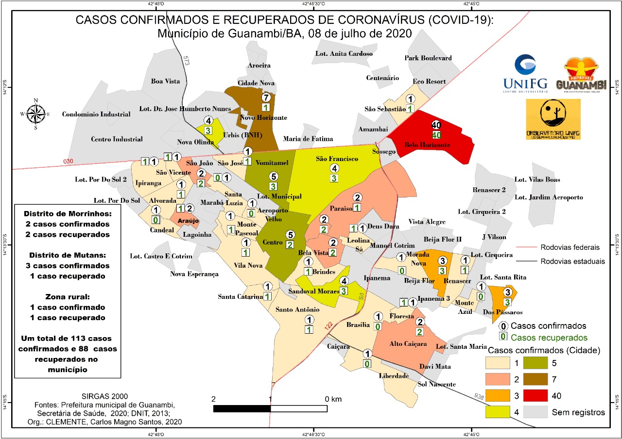 WhatsApp Image 2020 07 08 at 20.41.23 1 25 pacientes estão em tratamento da Covid-19 em Guanambi; 88 estão recuperados