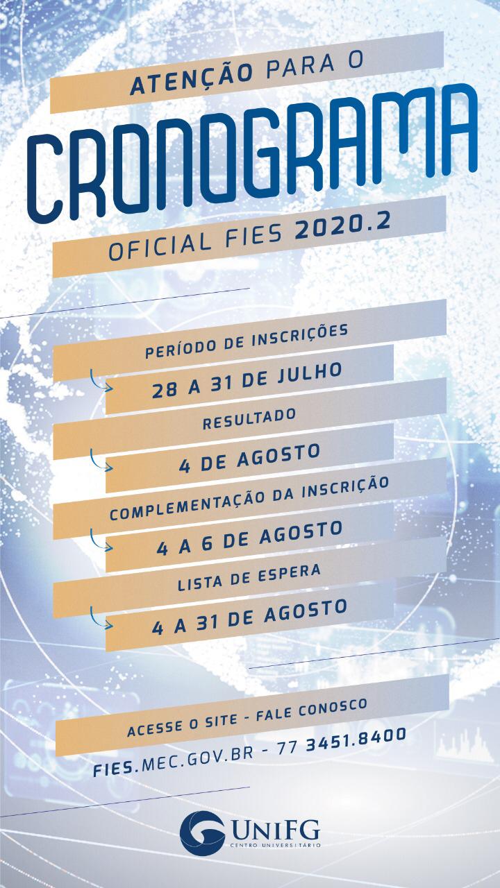 WhatsApp Image 2020 07 29 at 12.38.41 1 Fies 2020.2 – Inscrições vão de 28 a 31 de julho
