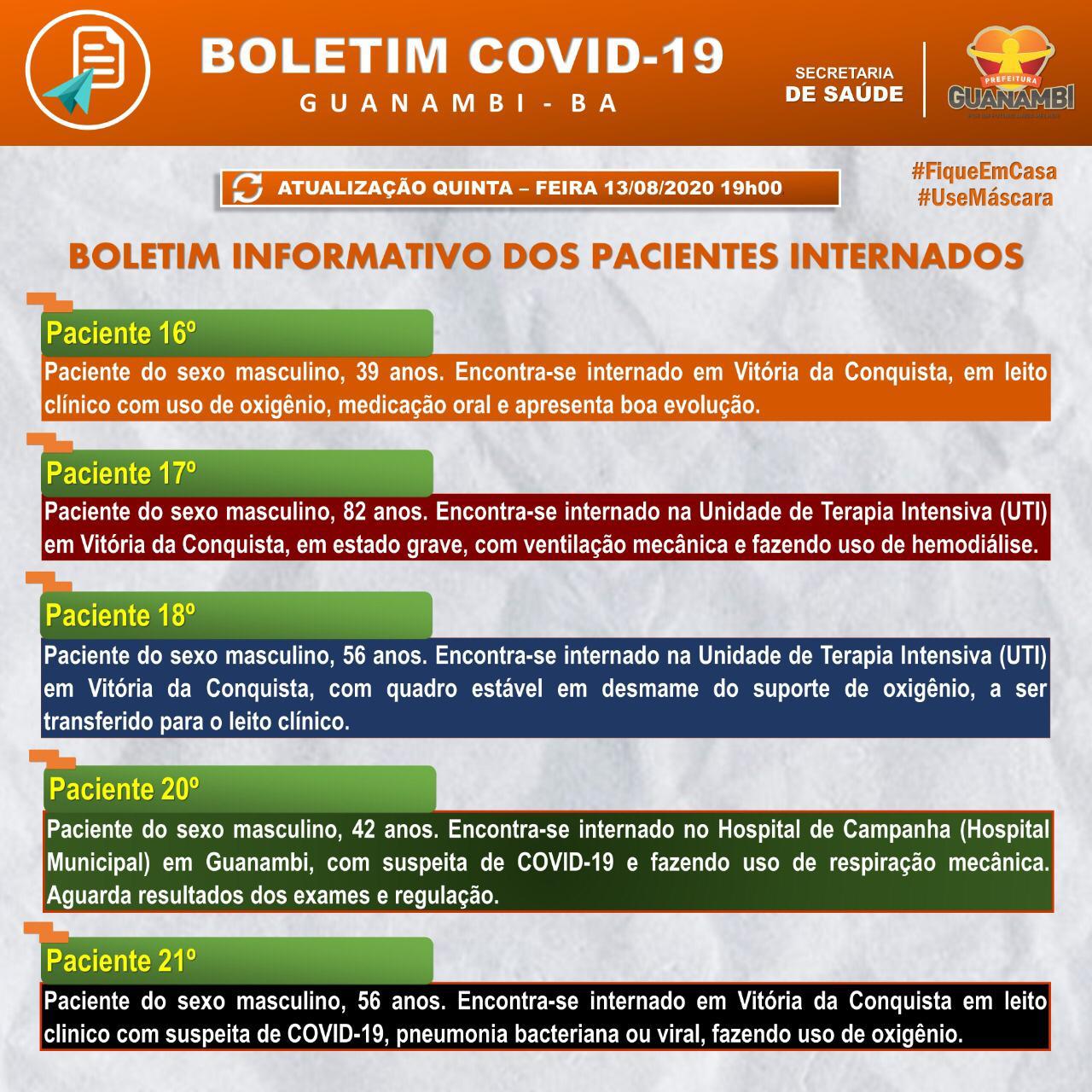 WhatsApp Image 2020 08 13 at 19.38.15 1 Guanambi confirma mais 11 casos de covid-19 e chega a 223 infectados; número de recuperados sobe para 190