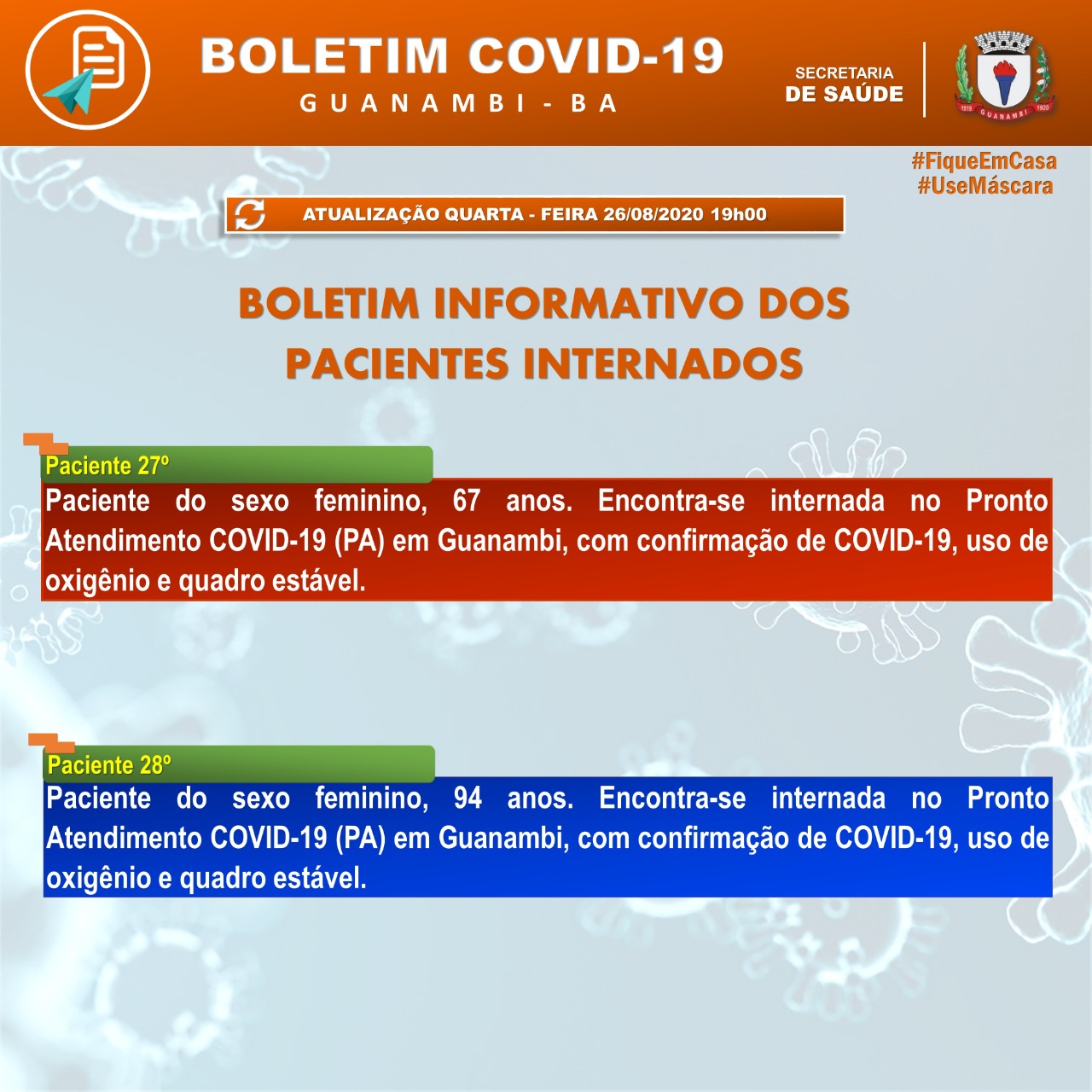 WhatsApp Image 2020 08 26 at 19.10.11 Guanambi registra mais 7 casos de covid-19 e chega a 329 infectados; 246 estão curados