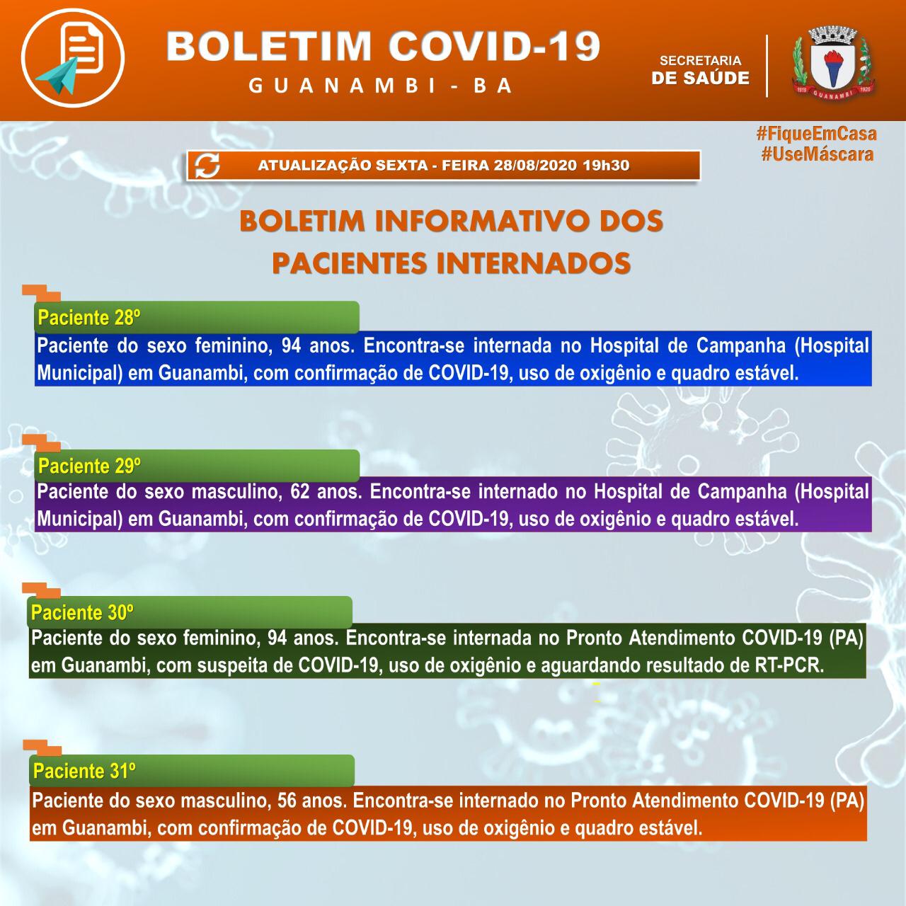 WhatsApp Image 2020 08 28 at 20.09.02 Coronavírus: Mais 12 casos são confirmados e Guanambi atinge 345 infectados; 264 estão curados