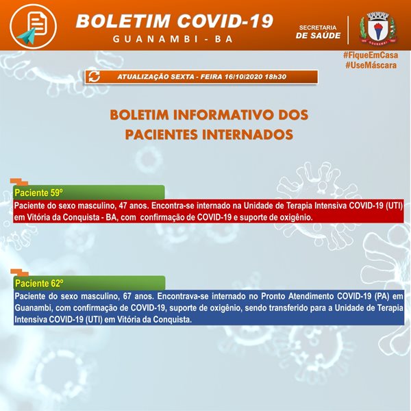 WhatsApp Image 2020 10 16 at 18.48.18 Guanambi registra mais 35 casos e atinge 833 infectados pela covid-19; 741 estão recuperados