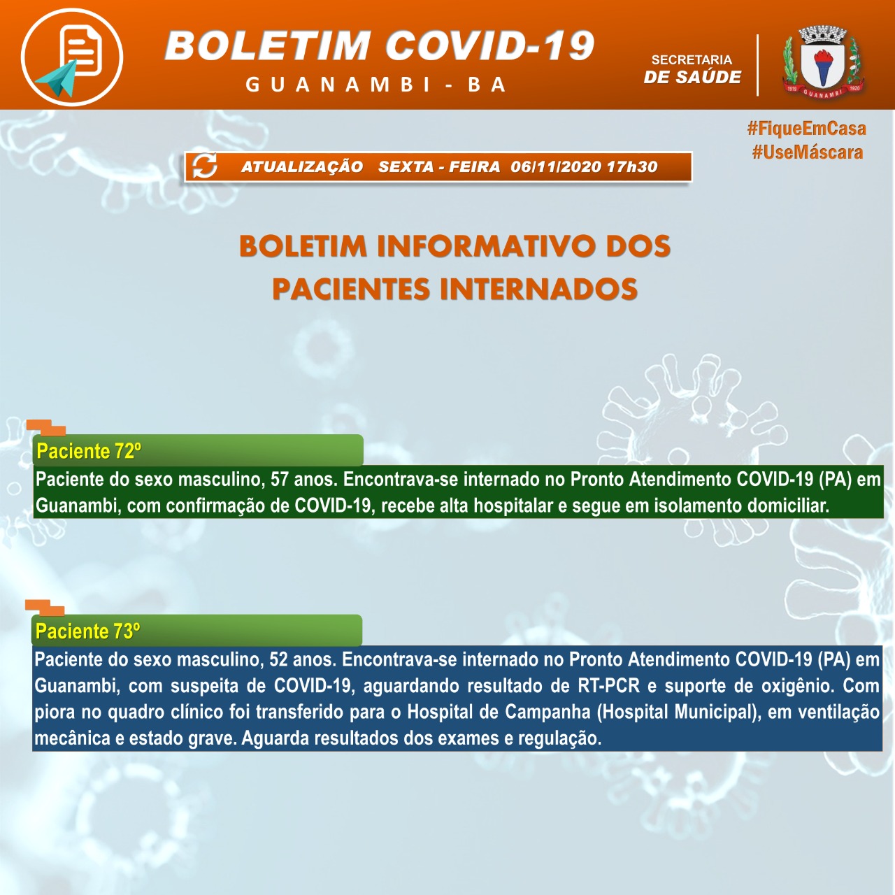 WhatsApp Image 2020 11 06 at 17.46.30 1 Guanambi supera a marca de mil pacientes recuperados da covid-19