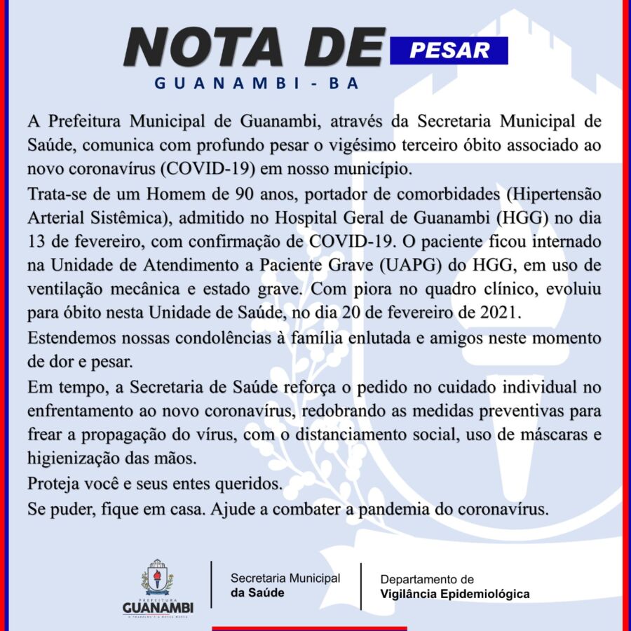 WhatsApp Image 2021 02 20 at 14.24.47 1 Covid-19 faz mais duas vítimas em Guanambi; ambas pessoas bastante conhecidas