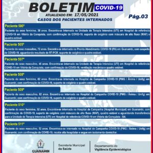WhatsApp Image 2021 05 17 at 21.00.23 2 Guanambi registra mais 38 casos e atinge 7005 infectados pela covid-19; 6687 estão recuperados