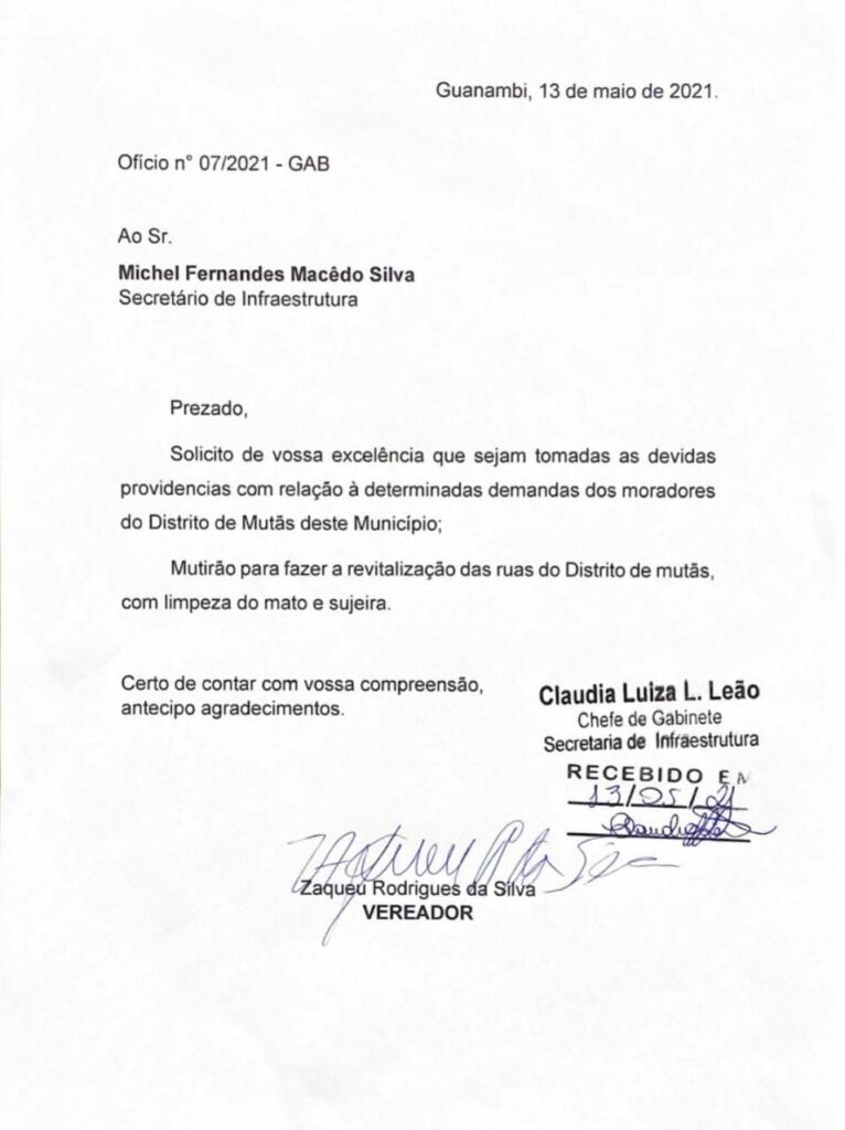 WhatsApp Image 2021 05 20 at 21.30.54 Mutans recebe melhorias após solicitação do Vereador Zaqueu