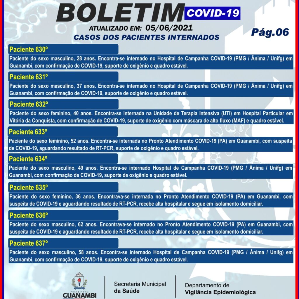 WhatsApp Image 2021 06 05 at 19.47.08 1 Guanambi registra mais 62 casos e atinge 8146 infectados pela covid-19; 7724 estão recuperados