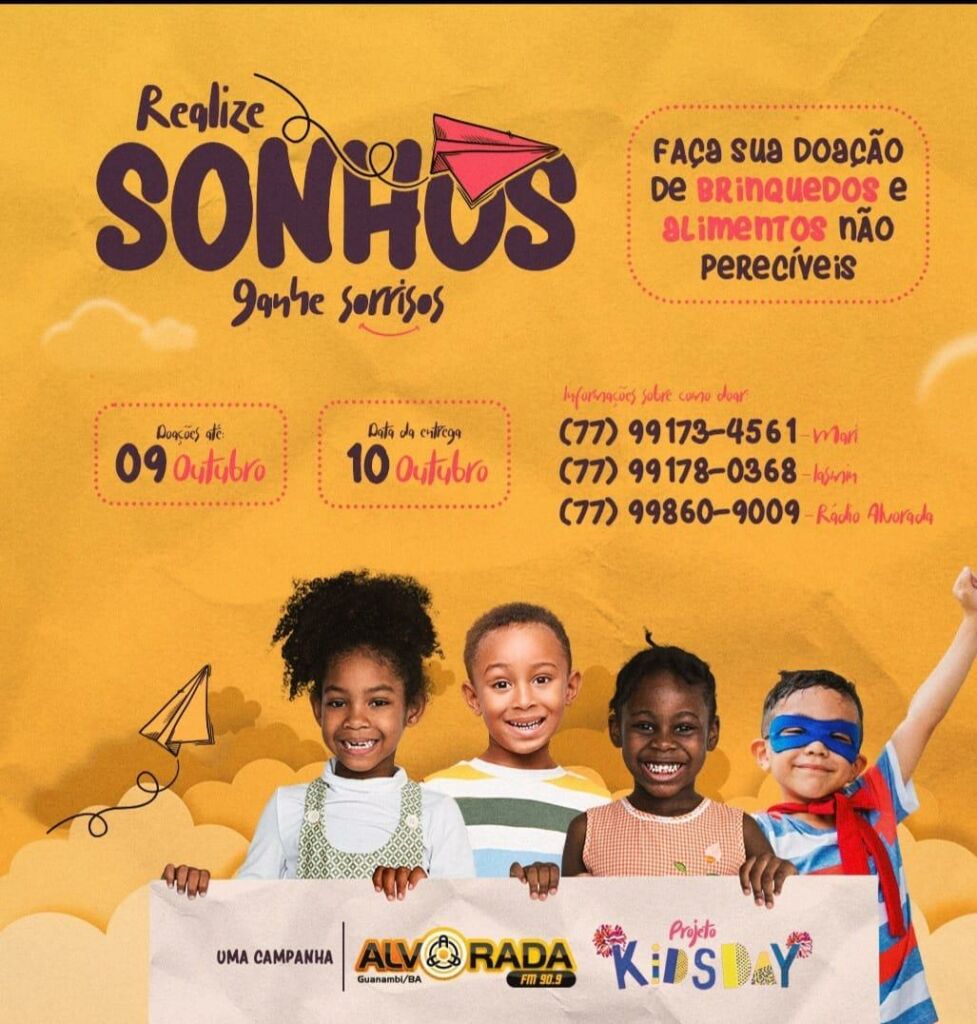 WhatsApp Image 2021 08 09 at 08.38.50 Rádio Alvorada de Guanambi arrecada brinquedos para doação no dia das crianças