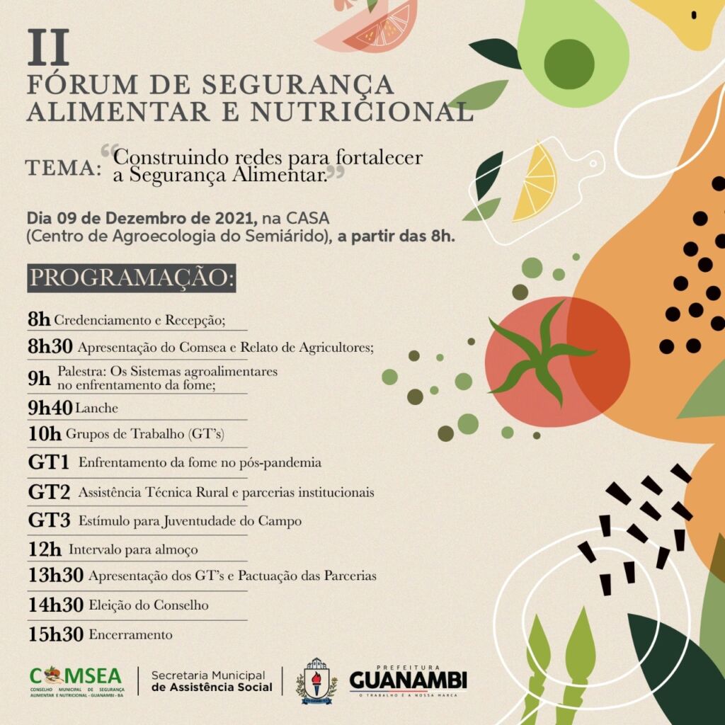 WhatsApp Image 2021 12 02 at 12.27.58 II Fórum de Segurança Alimentar Nutricional será realizado em Guanambi