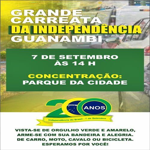 WhatsApp Image 2022 08 27 at 06.53.03 Cidadãos promoverão ‘Carreata da Independência’ no dia 7 de setembro em Guanambi