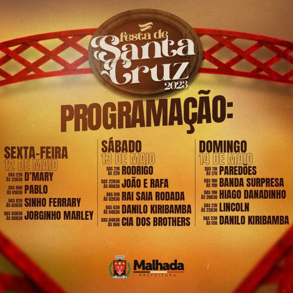 Snapinsta.app 345240792 165875673097839 5061715877746898429 n 1080 Prefeitura de Malhada divulga programação oficial da Festa de Santa Cruz 2023