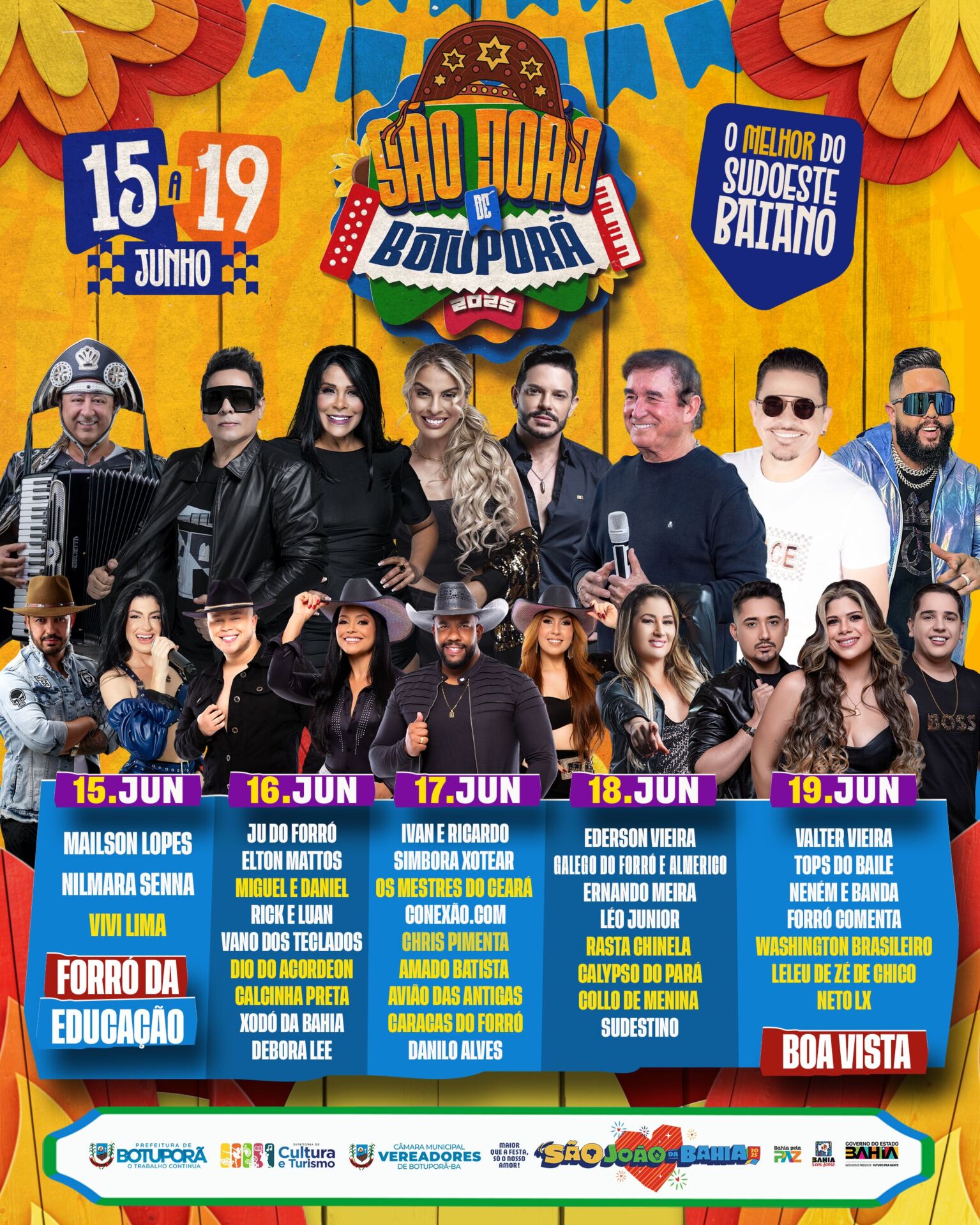 FLYER OFICIAL - SÃO JOÃO DE BOTUPORÃ 2025 FLYER OFICIAL - SÃO JOÃO DE BOTUPORÃ 2025