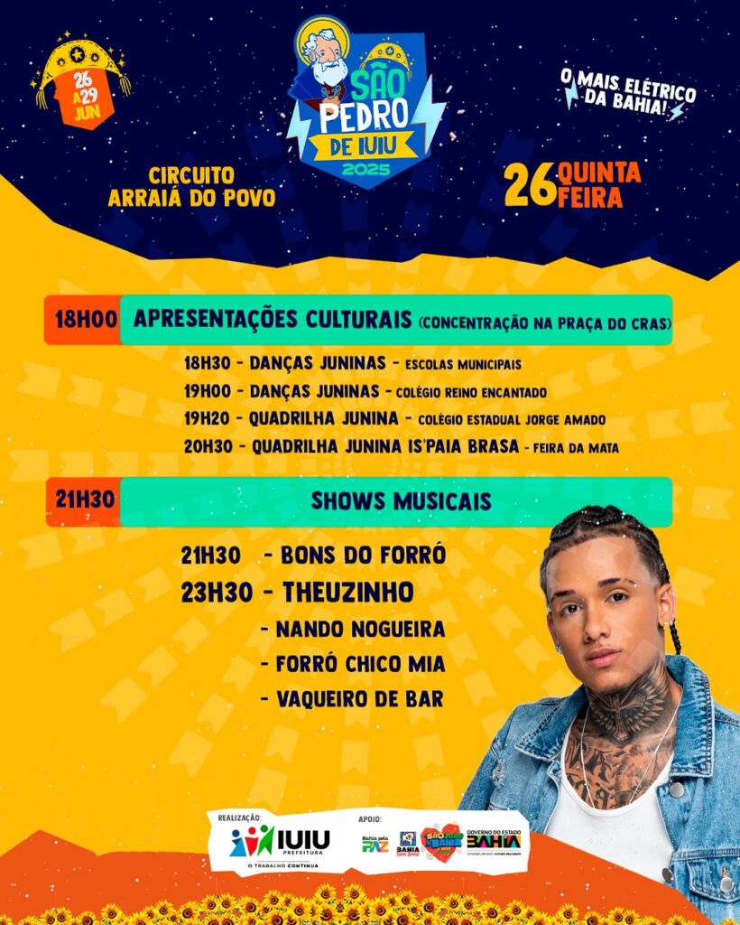 SaveClip.App 511160883 18285524734270275 5912597303211422646 n Programação do São Pedro de Iuiu 2025 começa nesta quinta