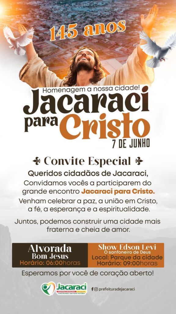 WhatsApp Image 2025 06 04 at 18.30.28 Jacaraci celebra 145 anos de emancipação política com ampla programação cultural e musical