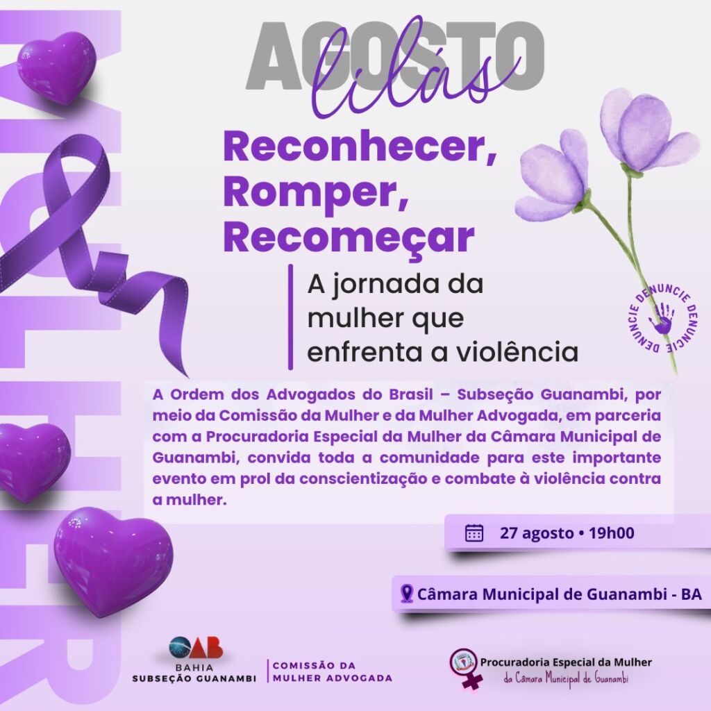 WhatsApp Image 2025 08 21 at 17.30.21 Guanambi sediará evento do Agosto Lilás sobre enfrentamento à violência contra a mulher