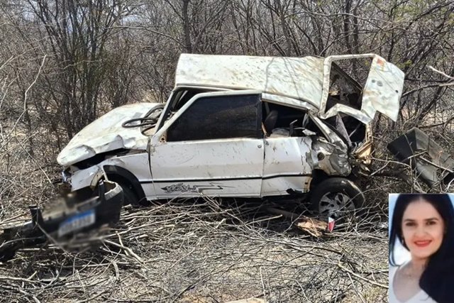 Mulher morre e quatro pessoas ficam feridas em grave acidente na BA-148, entre Dom Basílio e Livramento