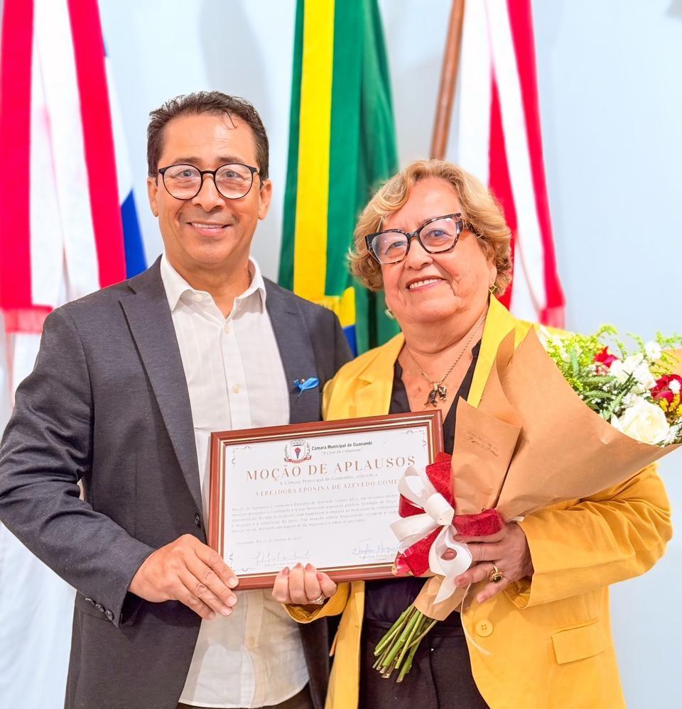 2025111113395117628791918c8c80 Vereadora Eponina Gomes recebe Moção de Aplausos na Câmara de Guanambi