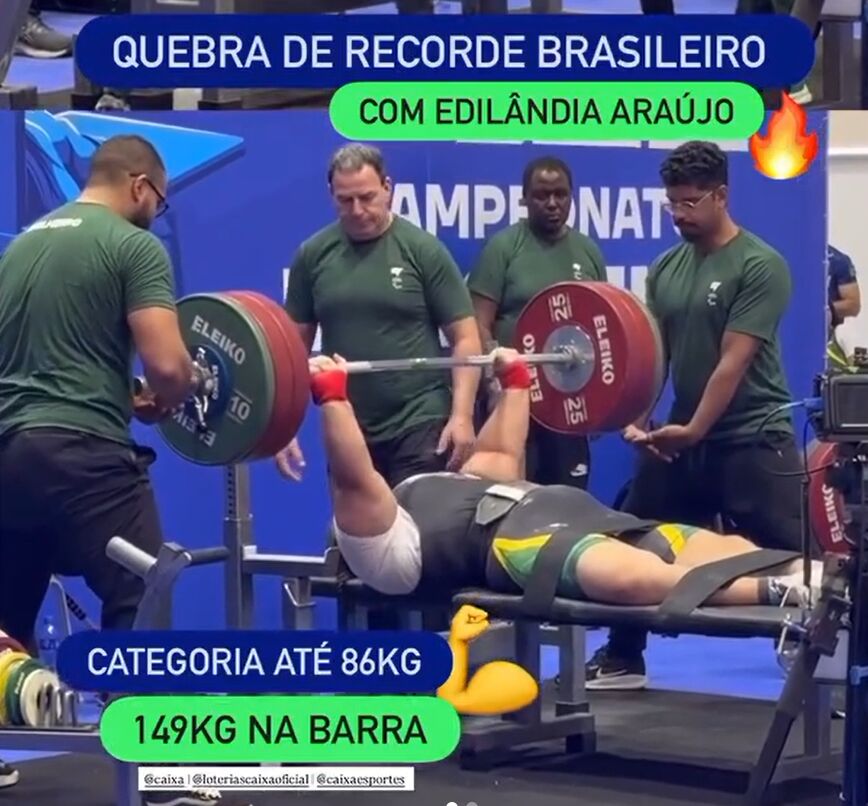 Captura de tela 2025 12 09 022351 1 Atleta paralímpica de Urandi conquista título brasileiro e quebra recorde nacional de halterofilismo
