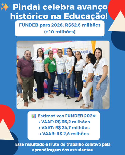 Imagem1 Pindaí registra crescimento histórico nas estimativas do FUNDEB para 2026