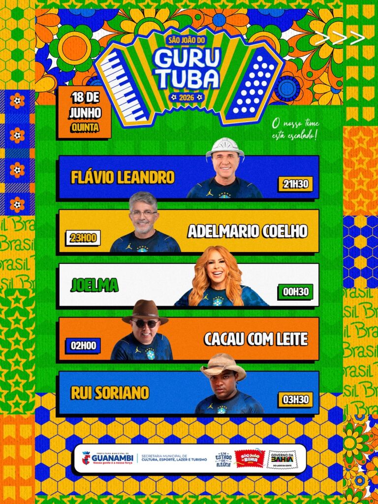 SaveClip.App 722469428 18177558160406198 325148225436417701 n Prefeitura de Guanambi divulga programação oficial do São João do Gurutuba 2026