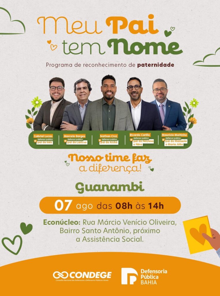 761291260 1364356665144972 7822881463767236452 n Guanambi recebe campanha Meu Pai Tem Nome com exame de DNA gratuito