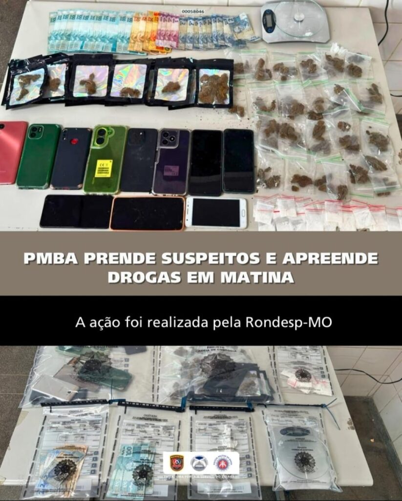 WhatsApp Image 2026 08 03 at 14.34.46 Rondesp-MO apreende drogas, dinheiro e celulares durante ação em Matina