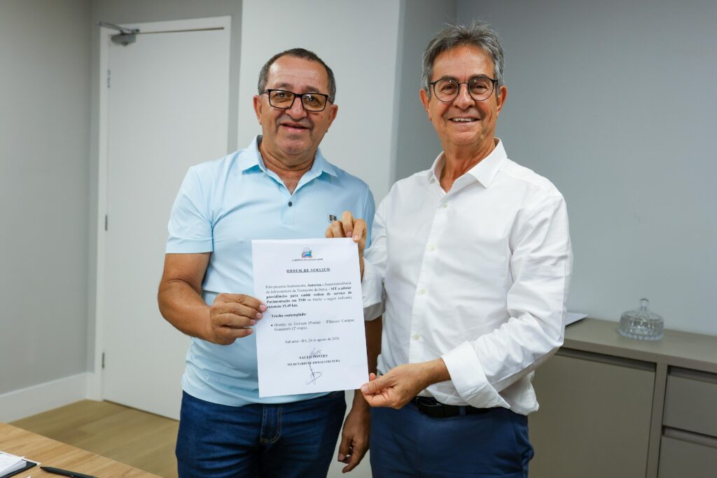 WhatsApp Image 2026 08 27 at 09.18.43 3 Pindaí confirma ordem de serviço para pavimentação de trecho entre Guirapá, Tanque e IF Baiano