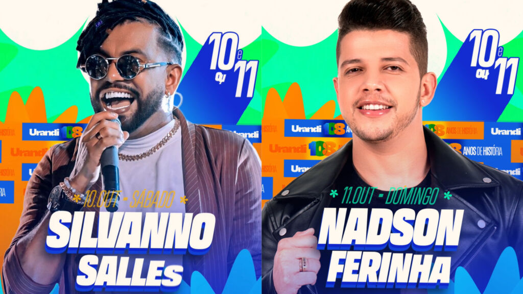 Design sem nome Silvano Salles e Nadson Ferinha são anunciados na festa dos 108 anos de Urandi