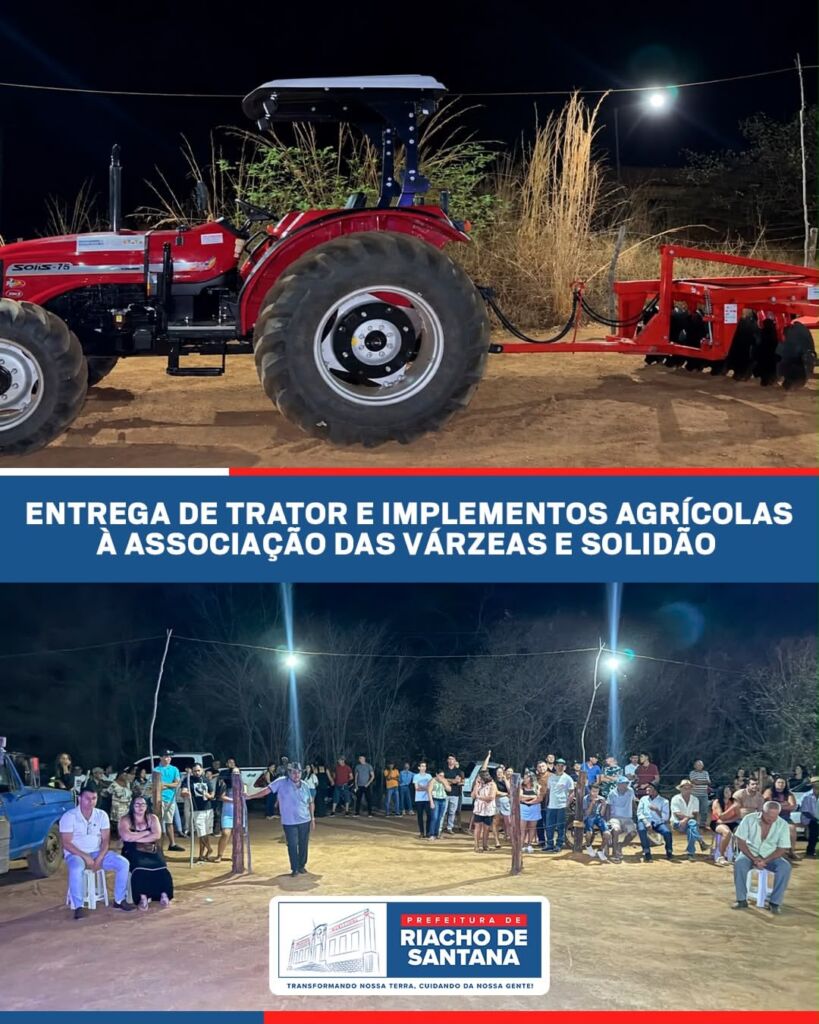SaveClip.App 799676149 18120568811510789 1453535367874640633 n Associação das Várzeas e Solidão recebe trator e implementos agrícolas em Riacho de Santana